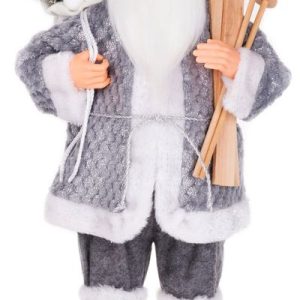 Dekorácia MagicHome Vianoce, Santa stojaci, s lyžami, 60 cm