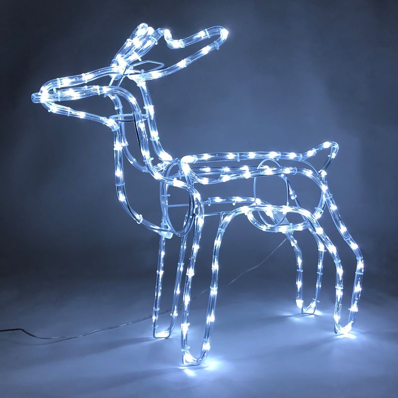 Dekorácia MagicHome Vianoce, Sob, 144x LED studená biela, 230V, exteriér, 59x27,50x64 cm – Obrázok 2