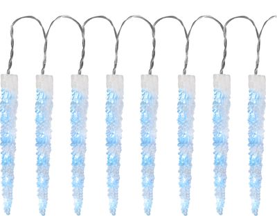 Reťaz MagicHome Vianoce Icicle, 65x LED ľadovo modrá, 8 funkcií, 230 V, 50 Hz, IP44, exteriér, osvetlenie, L-2,70 m – Obrázok 4