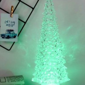 Dekorácia MagicHome Vianoce, Stromček, LED, meniaca farby, PE, 3xAAA, interiér, 10,50x30 cm