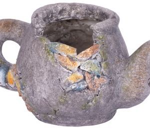 Dekorácia MagicHome, Črepník - kvetináč, mozaika, keramika, 28,5x15,5x15 cm