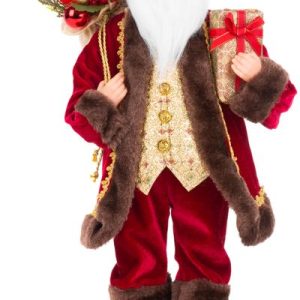 Dekorácia MagicHome Vianoce, Santa s darčekmi, 122 cm