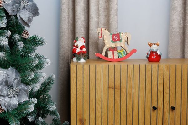 Dekorácia MagicHome Vianoce, Drevený koník, 12x LED, 2xAAA, teplá biela, 25x4x21 cm – Obrázok 2