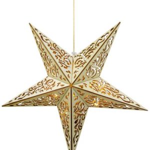 Hviezda MagicHome Vianoce, 10x LED, teplá biela, 3xAA, + diaľkový ovládač, 40 cm