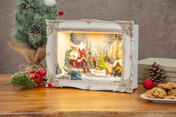 Dekorácia MagicHome Vianoce, Vianočný obraz, LED, 3D, 3xAA, interiér, 28,5x8,2x21,2 cm – Obrázok 2