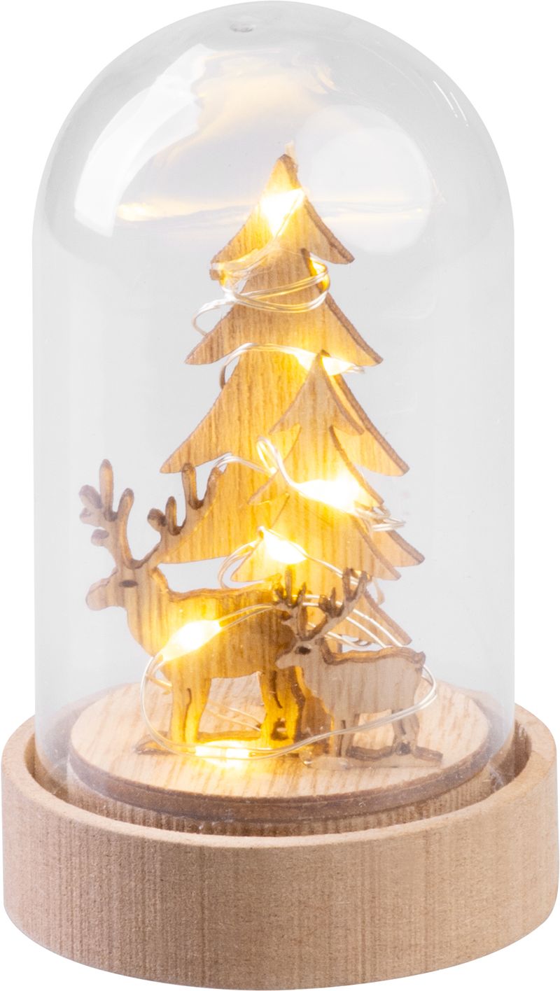 Dekorácia MagicHome Vianoce, stromček v kupole, LED, teplá biela, interiér, 5,5x9 cm – Obrázok 4