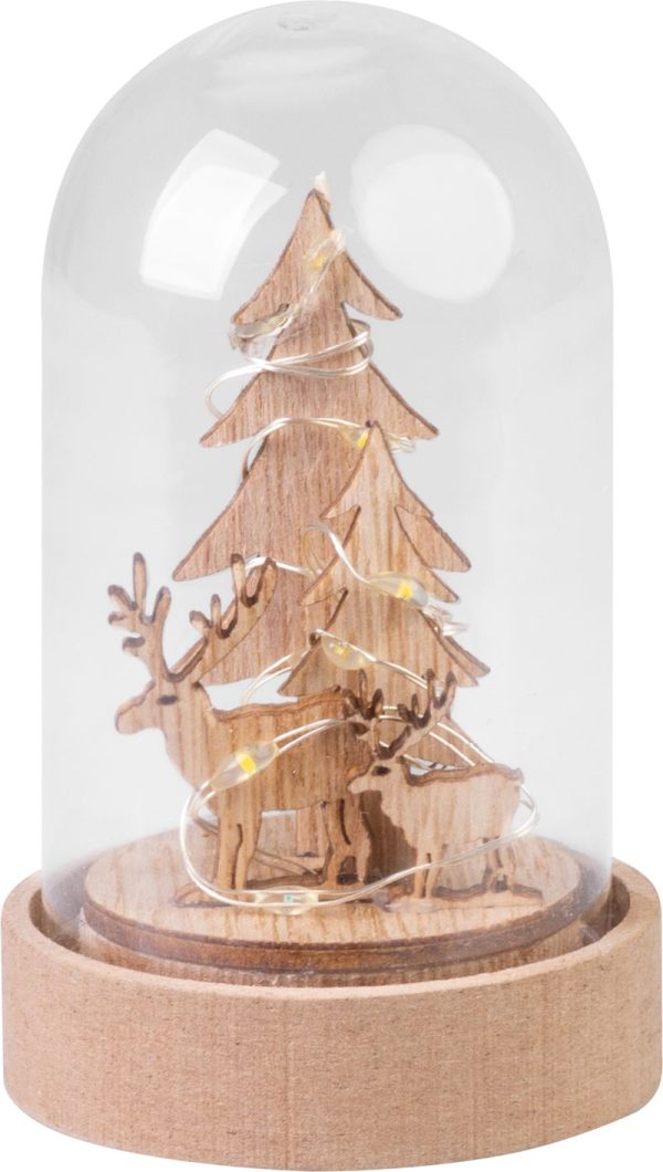 Dekorácia MagicHome Vianoce, stromček v kupole, LED, teplá biela, interiér, 5,5x9 cm – Obrázok 3
