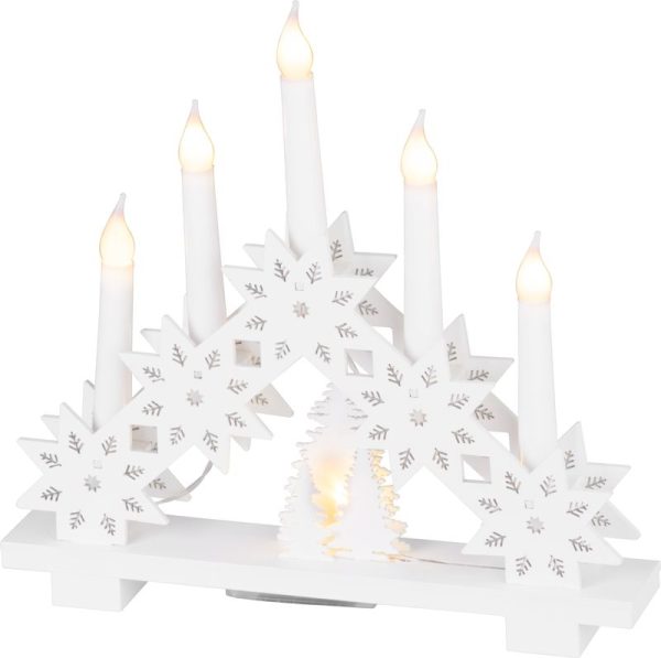 Svietnik MagicHome Vianoce, 6x LED teplá biela, 2xAA, interiér, 32x5x30,5 cm – Obrázok 4