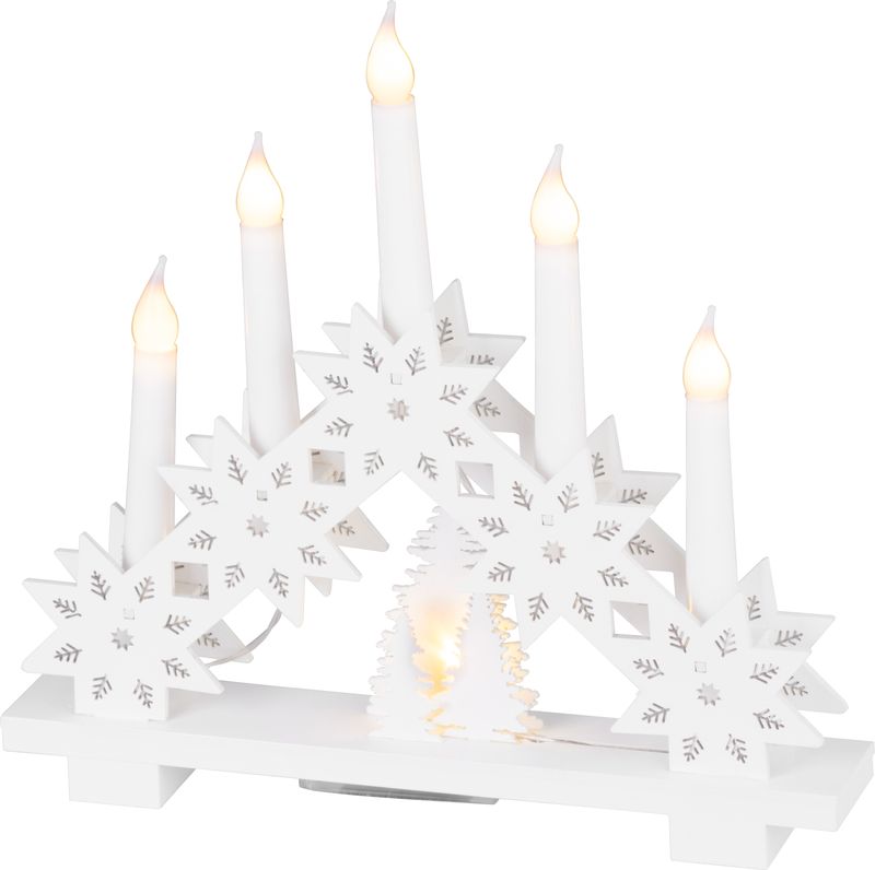 Svietnik MagicHome Vianoce, 6x LED teplá biela, 2xAA, interiér, 32x5x30,5 cm – Obrázok 4