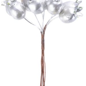 Vetvička MagicHome Vianoce, šípky, strieborná, 13 cm