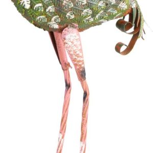 Dekorácia MagicHome Mecco, Plameniak, plech, 37x19x85 cm