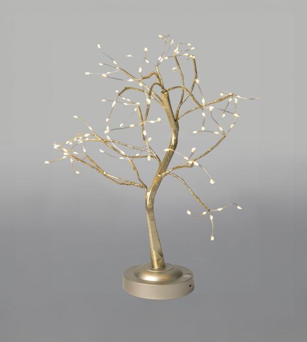 Dekorácia MagicHome Vianoce, stromček, 108 LED teplá biela, 3xAA, USB, jednoduché svietenie, 45 cm – Obrázok 2