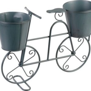 Dekorácia MagicHome Mecco, Stojan na 2 kvetináče, bicykel, 50x15x37 cm
