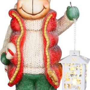 Dekorácia MagicHome Vianoce, vianočný sob s lampášom, LED, 17x22x43 cm