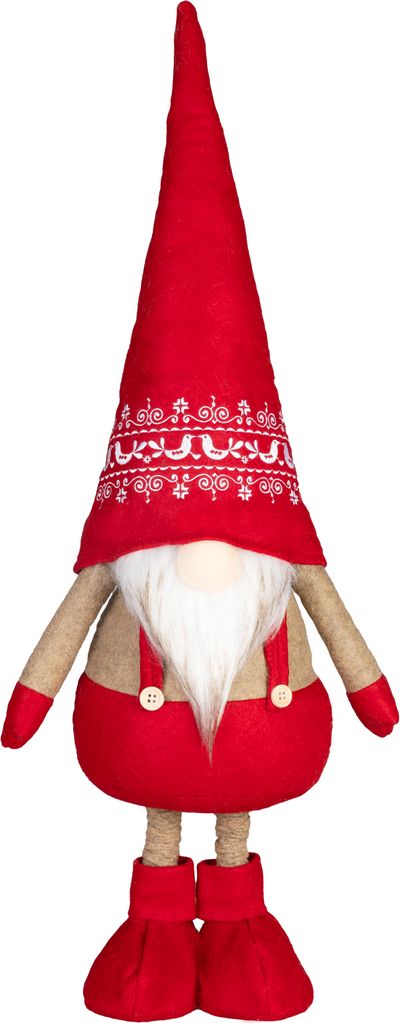 Dekorácia MagicHome Vianoce, Trpaslík, s vyťahovacími nohami, 13x21x90 cm
