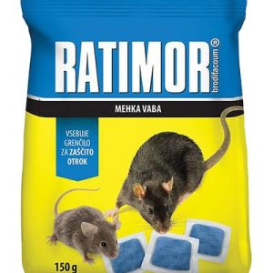 Návnada RATIMOR® Brodifacoum fresh bait, na myši a potkany, 150 g, mäkká
