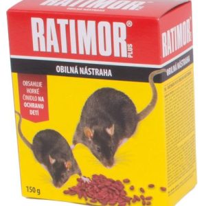 Návnada RATIMOR® Bromadiolon grain bait, na myši a potkany, 150 g, zrno