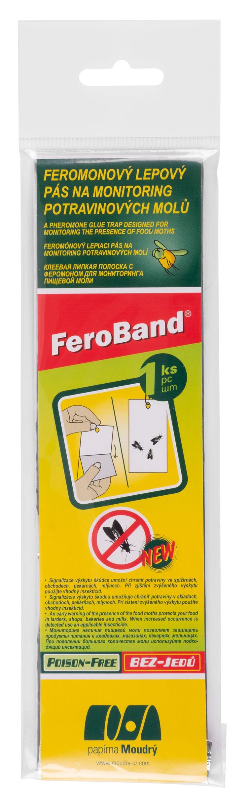 Moľolapka FEROBAND®, lepový pás, na potravinové mole – Obrázok 2