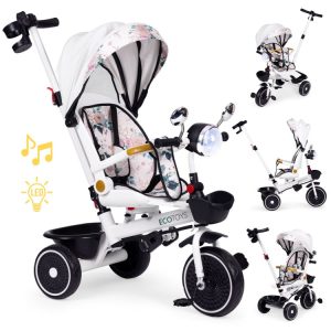 Detská trojkolka, kočík, otočné sedadlo, športový kočík, strieška ECOTOYS