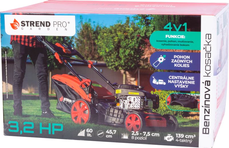Kosačka Strend Pro QL46PD-139, benzínová, 2,4 kW, záber 46 cm, s pojazdom, LONCIN, s elektrickým štartovaním – Obrázok 2