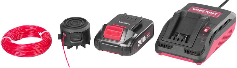 Vyžínač Worcraft CGT-S20LiSTA ShareSYS, 20V Li-ion, 24 cm, SET nylónová hlava, silón, akumulátor a nabíjačka – Obrázok 3