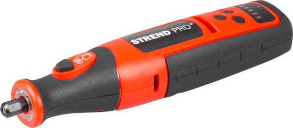 Brúska Strend Pro, mini, priama, vŕtanie a brúsenie, 8 V, 1500 mAh, s príslušenstvom – Obrázok 3