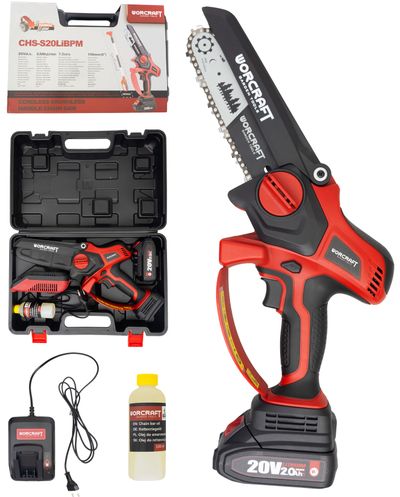 Píla Worcraft CHS-S20LiBPM ShareSYS, 20V Li-Ion, ručná, mini reťazová, bezuhlíková, lišta 15 cm, SET v kufri (náhrada za 114570) – Obrázok 10