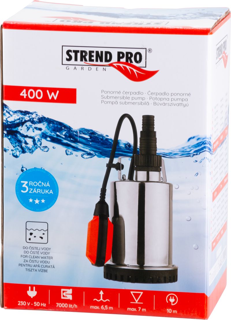 Čerpadlo STREND PRO MQ 400 INOX, 400W, 7000l/h, do čistej vody – Obrázok 4
