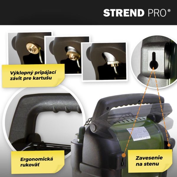 Ohrievač Strend Pro AD037, na kartuš so závitom, kempingový, prenosný, piezo – Obrázok 6