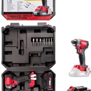Uťahovák Worcraft CIS-S20LiBM-260 ShareSYS, 20V Li-Ion, rázový, HEX, 260Nm, bezuhlíkový, SET 1x akumulátor 2.0 Ah + 1x nabíjačka, v kufri