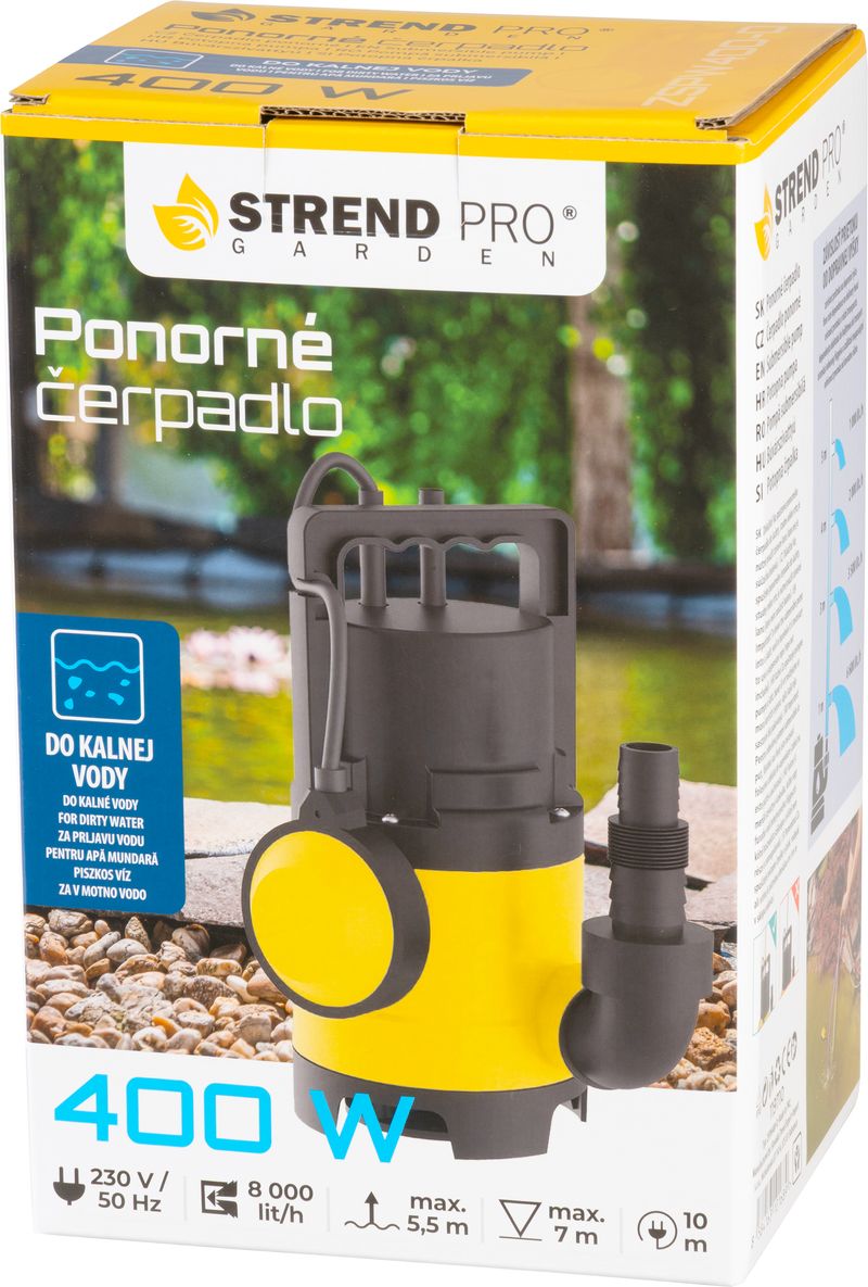 Čerpadlo Strend Pro Garden ZSPW400-D, kalové, 400W, 8000 l/h, kábel 10 m – Obrázok 2