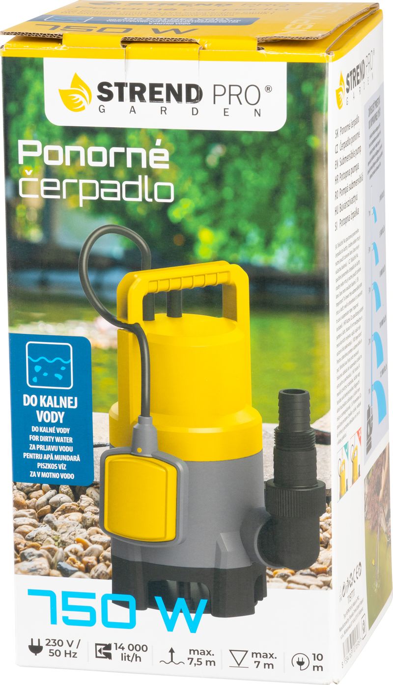 Čerpadlo Strend Pro Garden NSPW750-B, kalové, 750W, 14000 l/h, 10 m kábel, – Obrázok 2