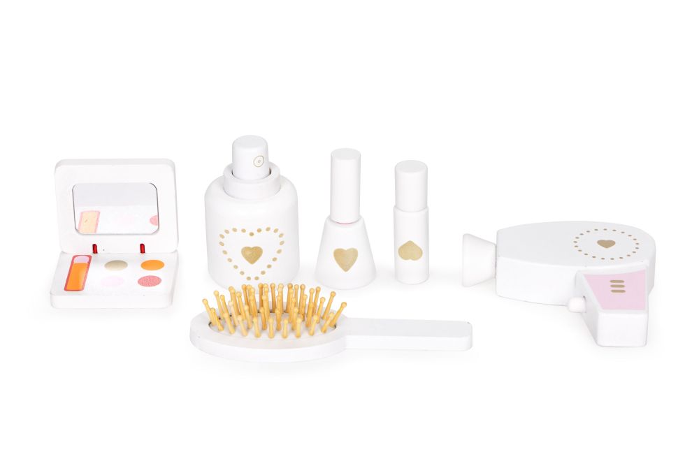 Veľký drevený detský toaletný stolík so zrkadlom pre dievčatá ECOTOYS – Obrázok 3