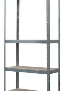 Regál Racks, kovový, MDF, 4 police, 750x300x1500 mm, max. 150 kg/polica