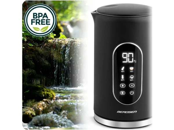 Rýchlovarná kanvica Berdsen BD-712 1,7 l, čierna a strieborná – Obrázok 5