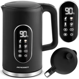 Rýchlovarná kanvica Berdsen BD-712 1,7 l, čierna a strieborná
