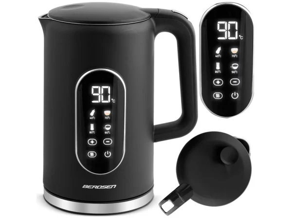 Rýchlovarná kanvica Berdsen BD-712 1,7 l, čierna a strieborná