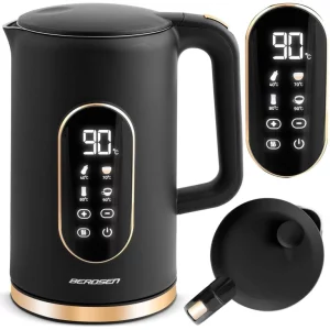 Rýchlovarná kanvica Berdsen BD-712 1,7 l, čierna a zlatá