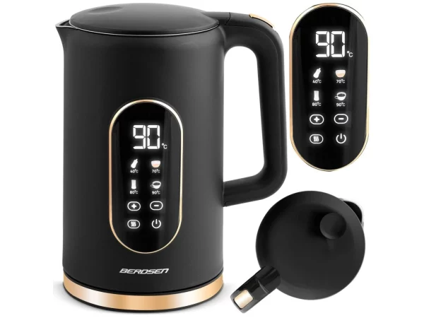 Rýchlovarná kanvica Berdsen BD-712 1,7 l, čierna a zlatá