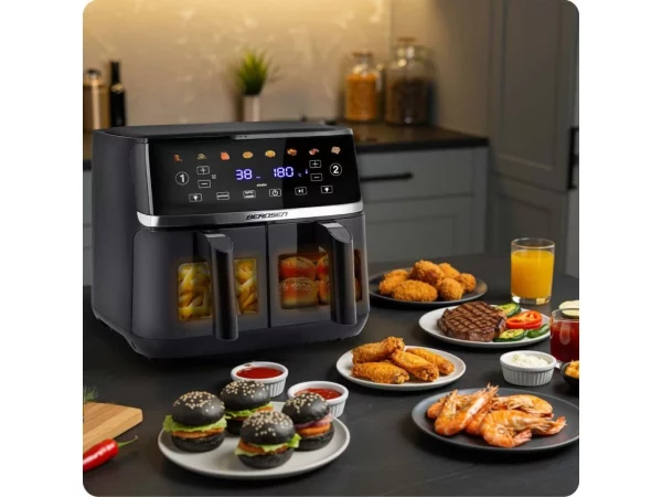 Veľká bezolejová fritéza Air fryer Berdsen BD-657 čierna – Obrázok 7