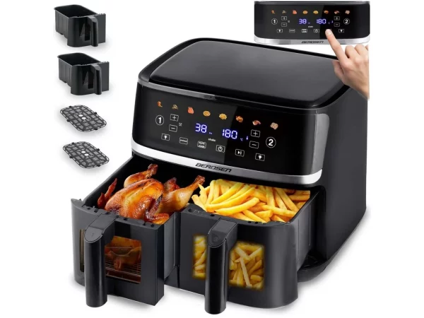Veľká bezolejová fritéza Air fryer Berdsen BD-657 čierna