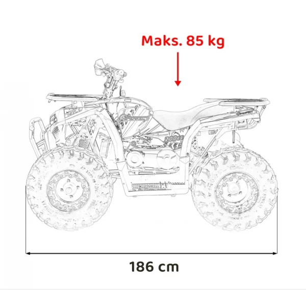180CC PRO RIDER Motorová štvorkolka Orange – Obrázok 29