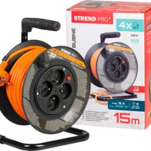 Kábel Strend Pro DG-FB04 predlžovací, L-15 m, na bubne, prierez 1,5 mm2