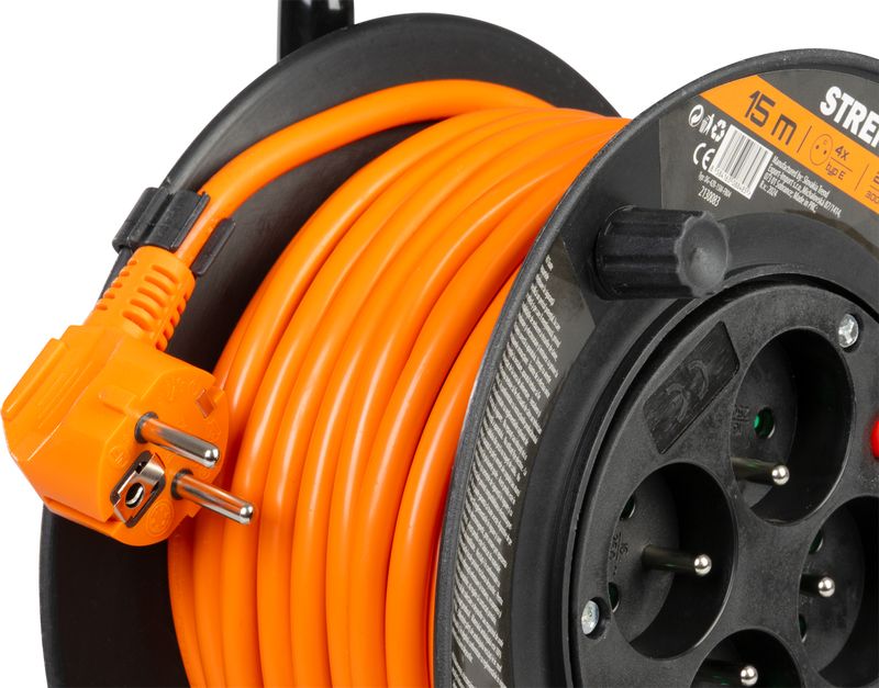 Kábel Strend Pro DG-FB04 predlžovací, L-15 m, na bubne, prierez 1,5 mm2 – Obrázok 3