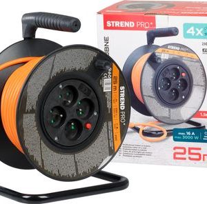 Kábel Strend Pro DG-FB04 predlžovací, L-25 m, na bubne, prierez 1,5 mm2