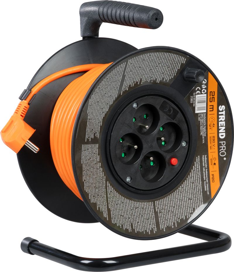 Kábel Strend Pro DG-FB04 predlžovací, L-25 m, na bubne, prierez 1,5 mm2 – Obrázok 2