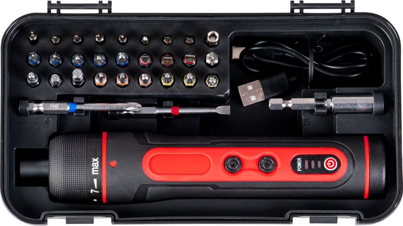 Skrutkovač Strend Pro 3.6V, nabíjateľný, sada v puzdre – Obrázok 2