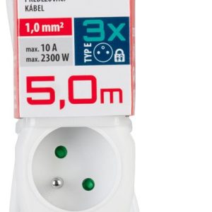 Kábel DG-F803B L-7 m, predlžovací, biely, 3x zásuvka, new edition