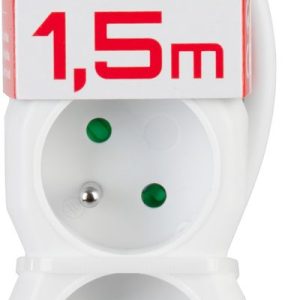 Kábel DG-F804B L-1.5 m, predlžovací, biely, 4x zásuvka, new edition