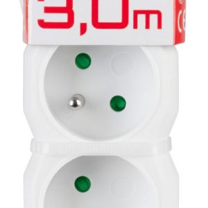 Kábel DG-F805B L-3 m, predlžovací, biely, 5x zásuvka, new edition